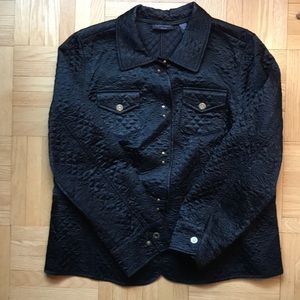 Very cute Context black quilted jacket size 1X